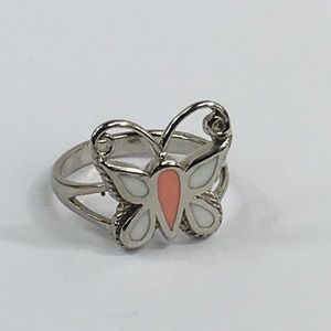 WOMENS BUTTERFLY SILVER TONE RING SIZE 8 ⭐️⭐️⭐️⭐️⭐️Vintage To Fashion